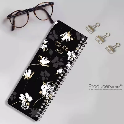 دفترچه یادداشت مستر راد مدل to do list طرح گل آرزوها کد fiory 1825 مشکی
