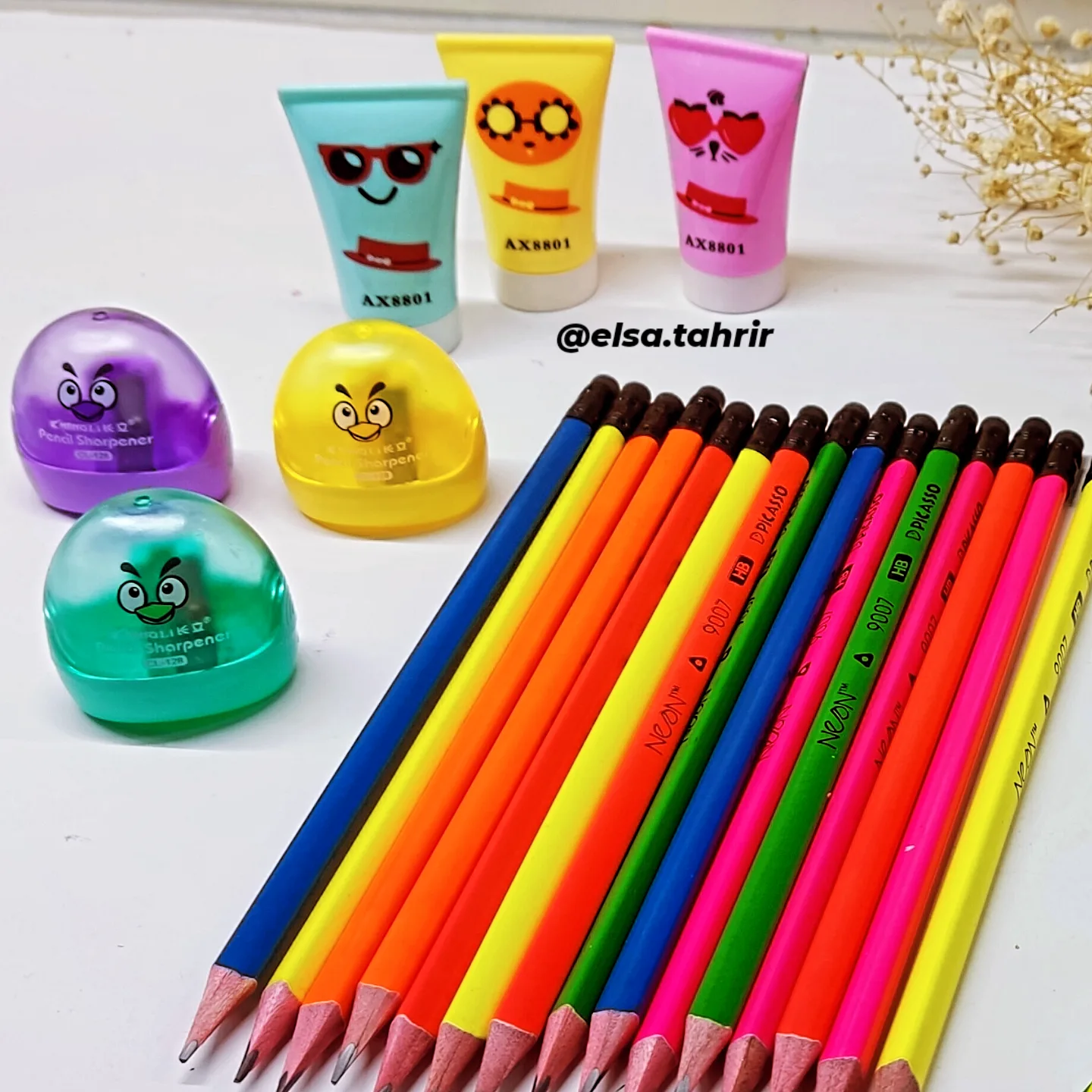 مداد پاککن دار مشکی سه گوش پیکاسو