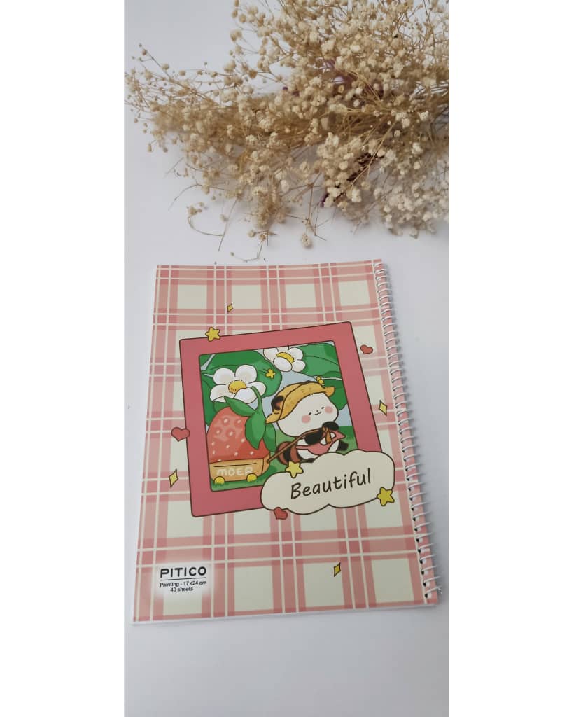 دفتر نقاشی زیبا و رنگارنگ پتیکو