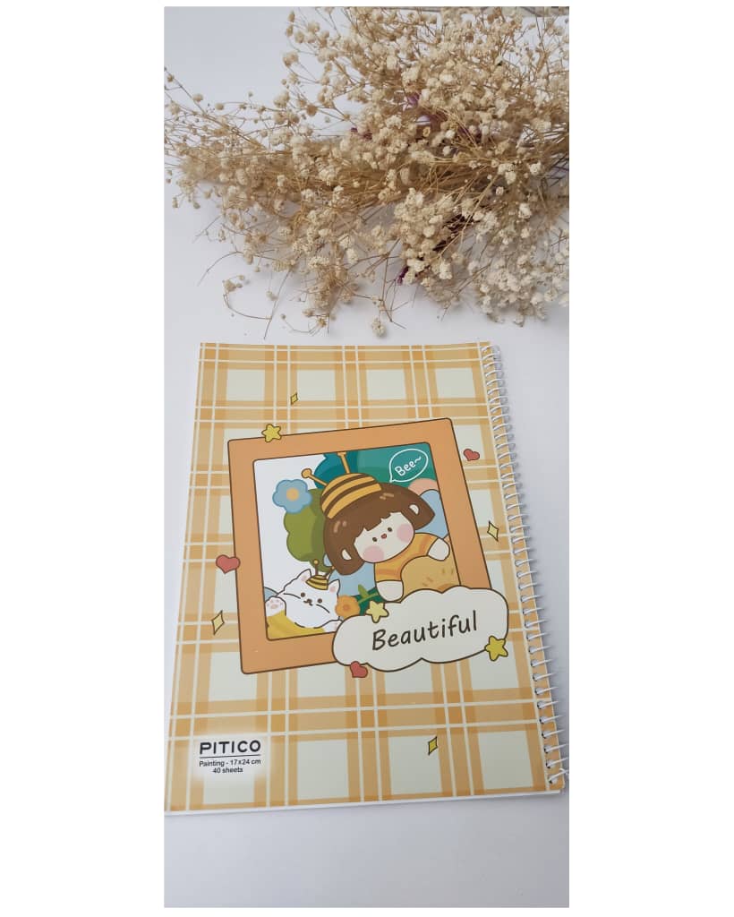 دفتر نقاشی زیبا و رنگارنگ پتیکو