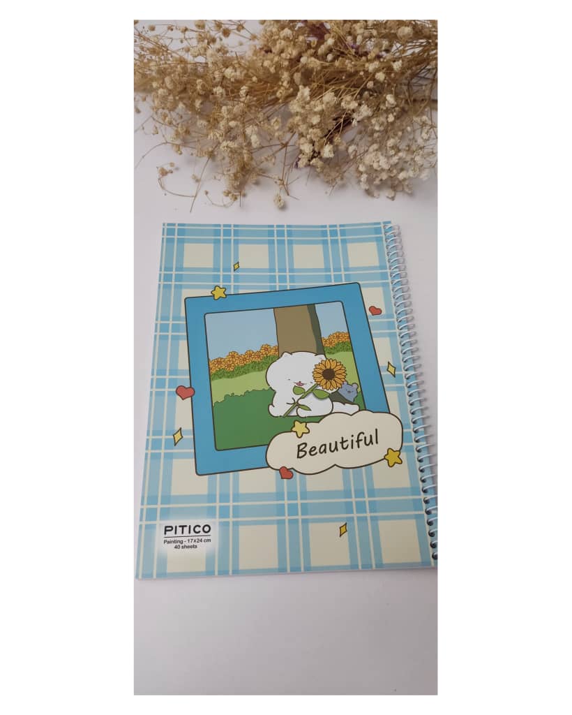 دفتر نقاشی زیبا و رنگارنگ پتیکو
