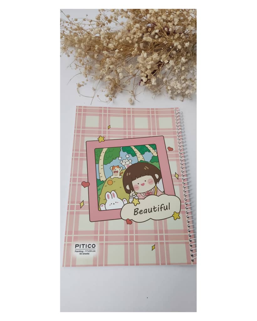 دفتر نقاشی زیبا و رنگارنگ پتیکو