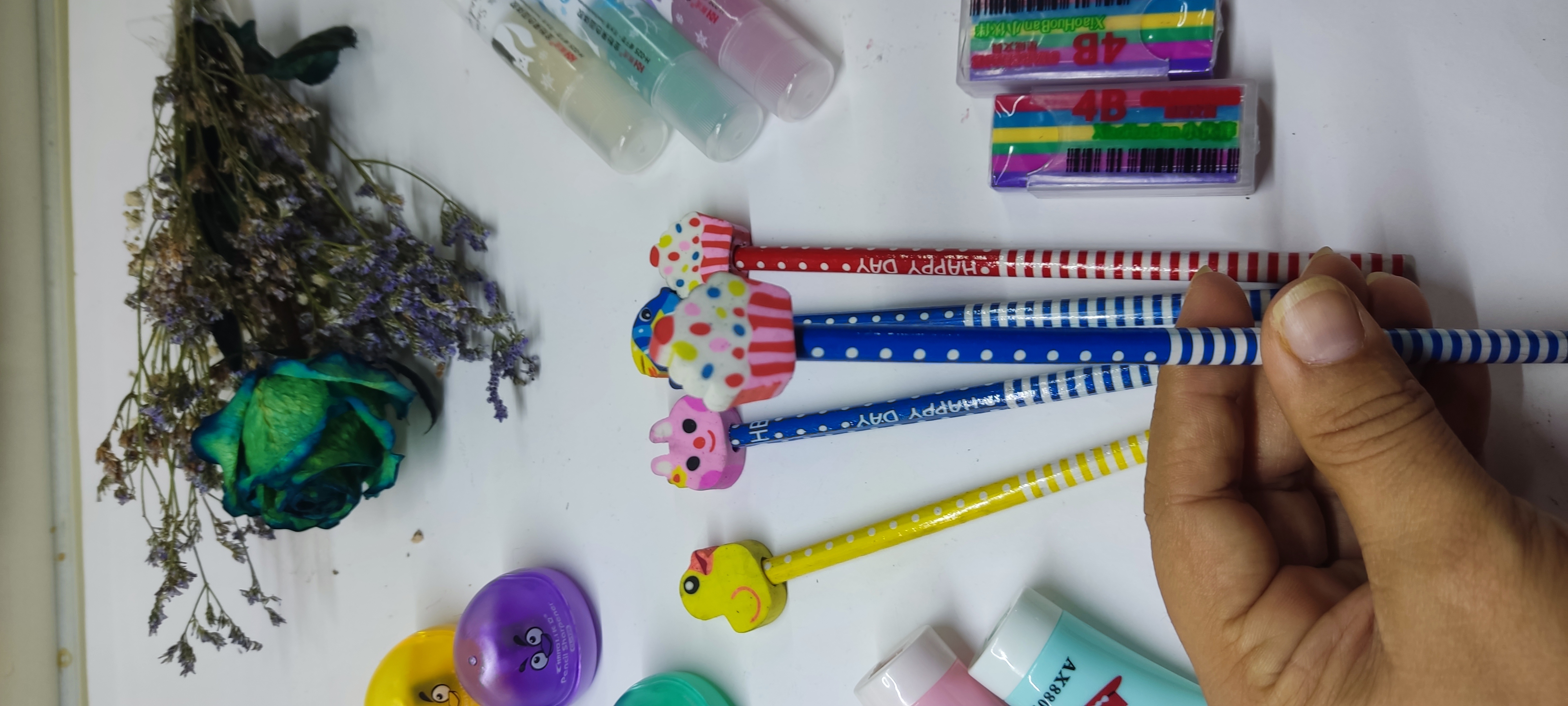 مداد عروسکی فانتزی سر پاکن دار